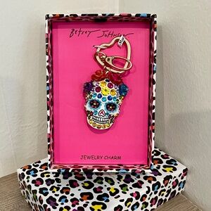 Betsey Johnson NWT/NIB Sugar Skull Bag Charm/Keychain